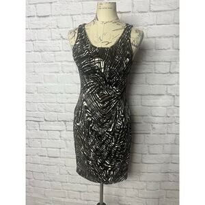 Kenneth Cole Petite Printed Faux Wrap Dress Size 8P